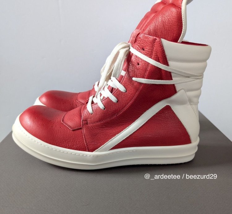 SAMPLE CARDINAL RED GEOBASKET SNEAKERS SS24 LIDO