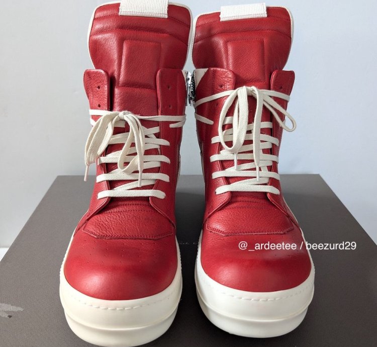 SAMPLE CARDINAL RED GEOBASKET SNEAKERS SS24 LIDO