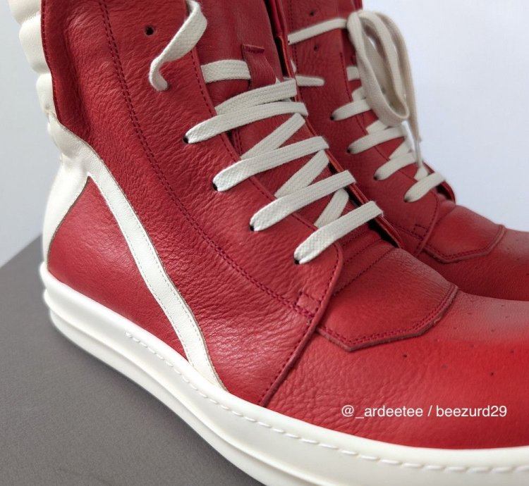 SAMPLE CARDINAL RED GEOBASKET SNEAKERS SS24 LIDO