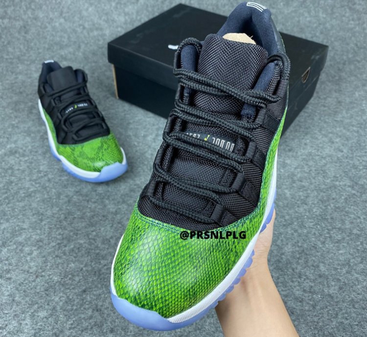 Nike Air Jordan 11 Retro Low Green Snakeskin