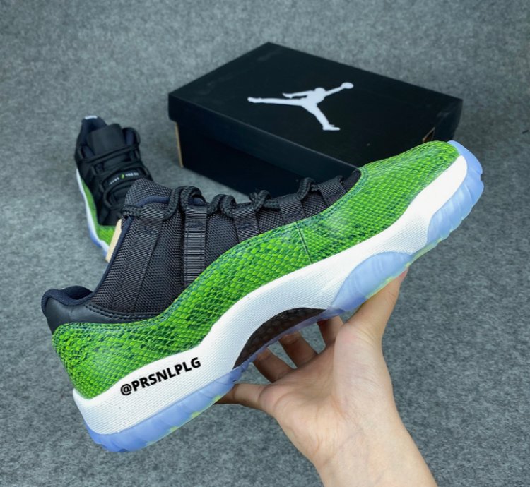 Nike Air Jordan 11 Retro Low Green Snakeskin