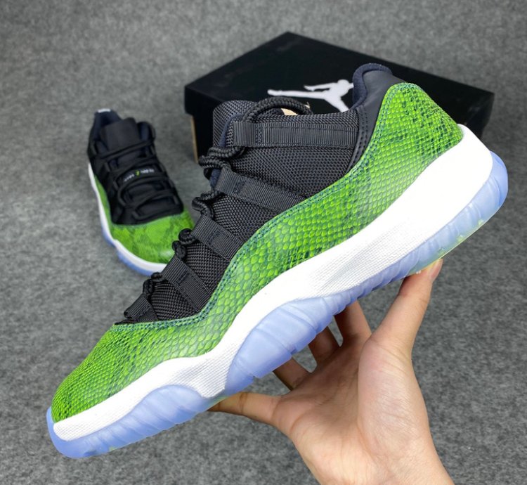 Nike Air Jordan 11 Retro Low Green Snakeskin