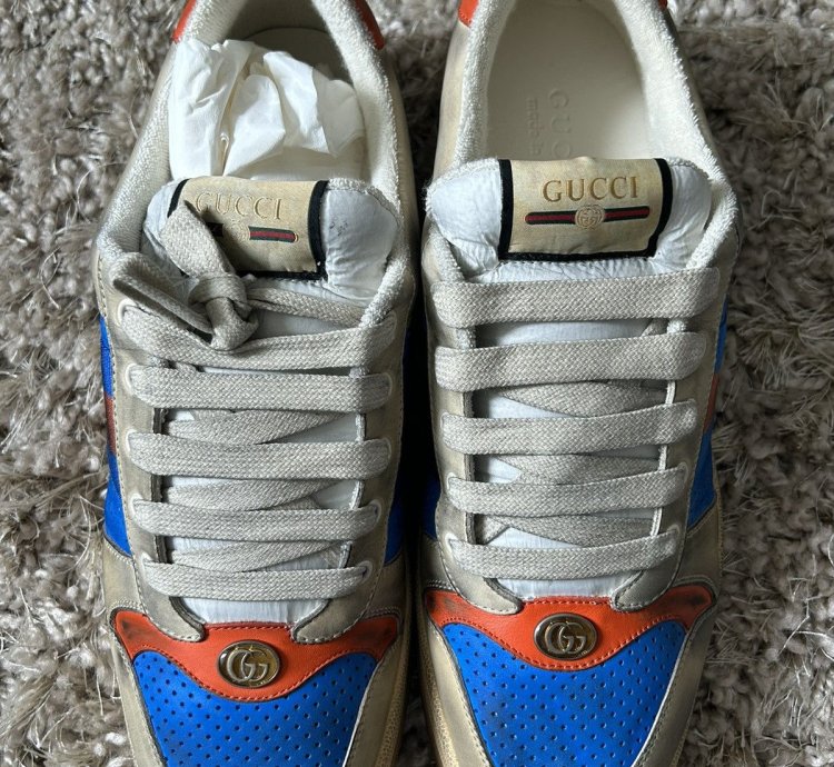 Screener Sneaker BRAND NEW Tan Blue Orange SIZE UK 12 US 13