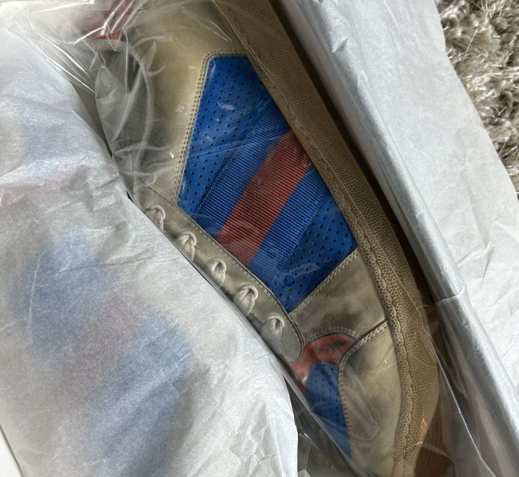 Screener Sneaker BRAND NEW Tan Blue Orange SIZE UK 12 US 13
