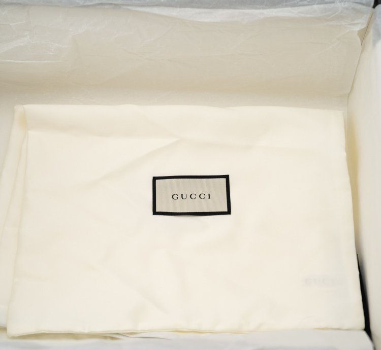 size 11G - Gucci Rhyton Distressed Sneaker Ivory Leather