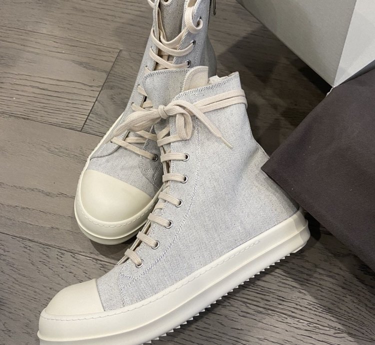 Size 41 NEW WITH TOTE RICK OWENS HIGH TOP RAMONES