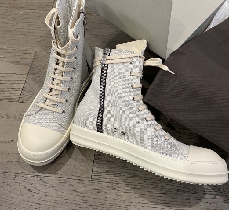 Size 41 NEW WITH TOTE RICK OWENS HIGH TOP RAMONES