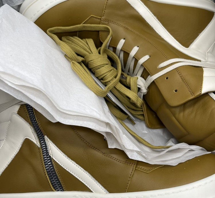 SS22 NEW Rick Owens Sulphate Geobasket Sneakers Fogachine