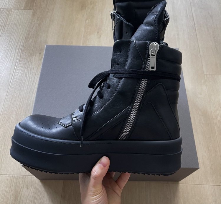 STEAL Rick Owens Triple Black Bumper Geobasket Sneakers