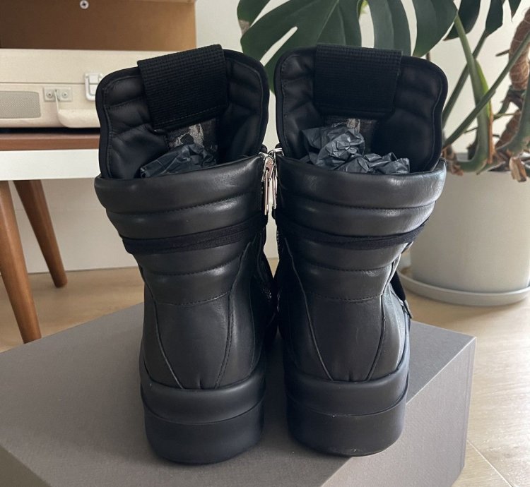 STEAL Rick Owens Triple Black Bumper Geobasket Sneakers