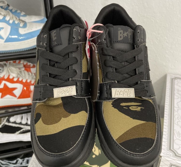 1st Camo Black Bapesta