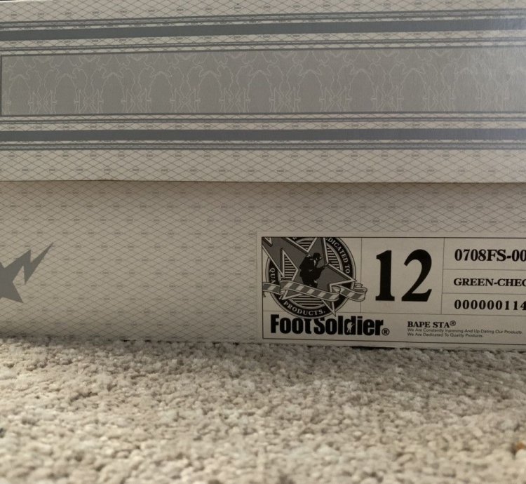 2008 DS Bapesta Plaid Tartan Green