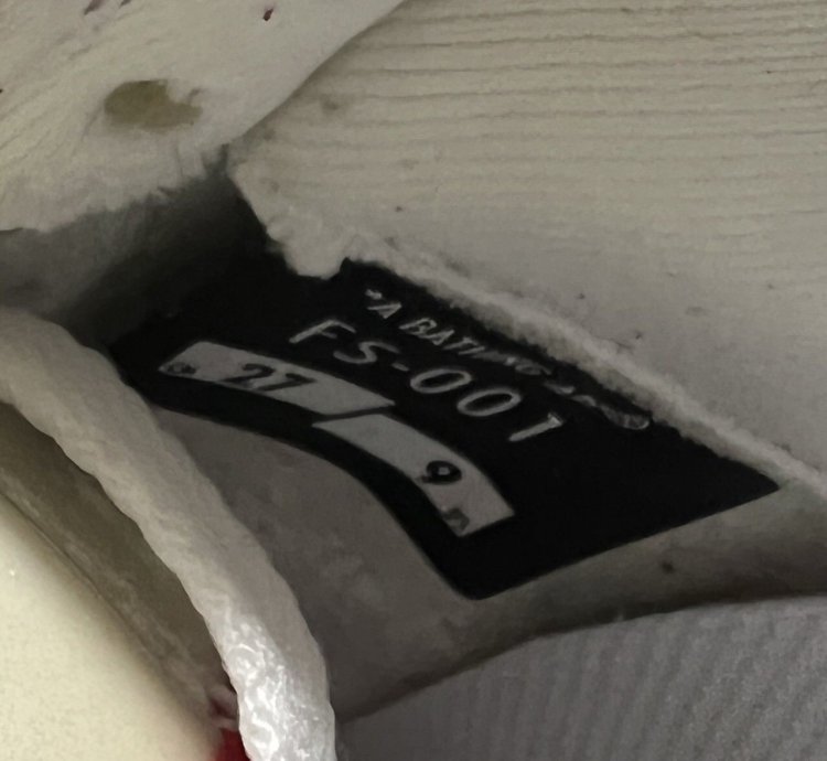 2009 BAPE Sta glitter leather red