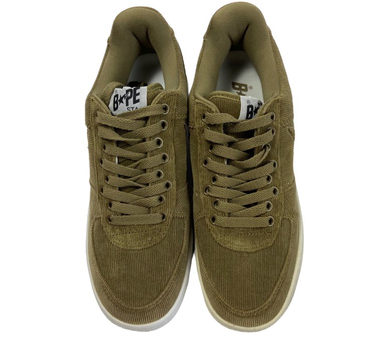 2011 NEW Bape Tan Corduroy Bapesta