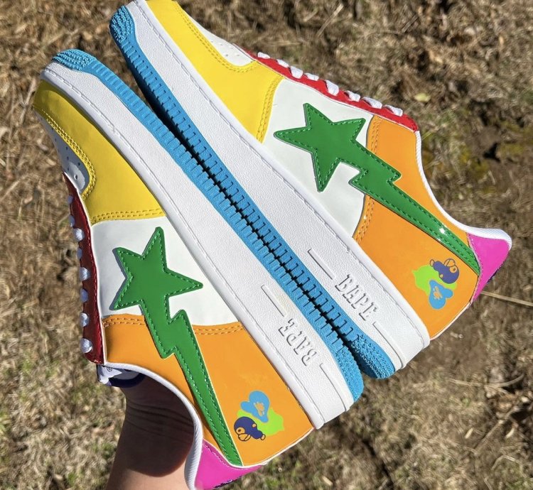 2013 Bathing Ape Baby Milo Multi Patent Leather Bapesta