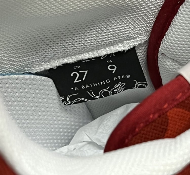 2018 Bape Color Camo Bapesta M2 Low Red White