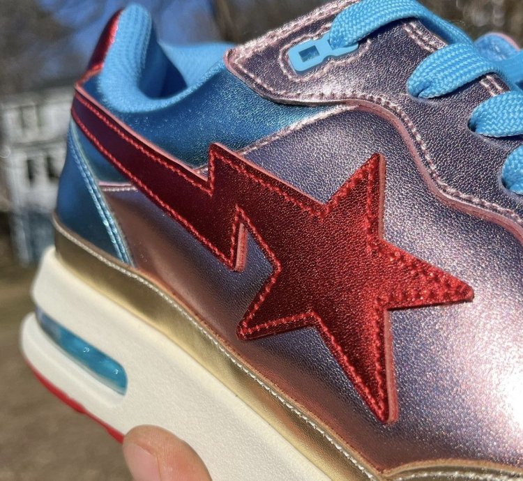 2021 Bathing Ape Metallic Red Blue Roadsta