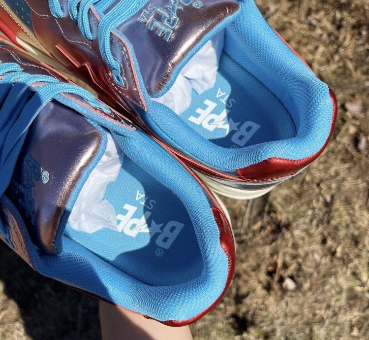 2021 Bathing Ape Metallic Red Blue Roadsta