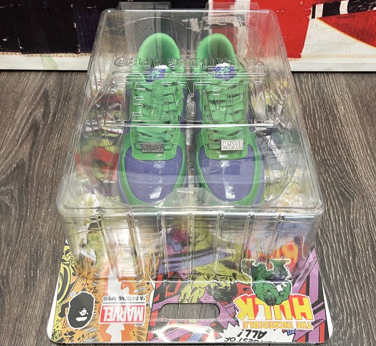 2022 Bape Bapesta Low Marvel Hulk - Green Purple Black