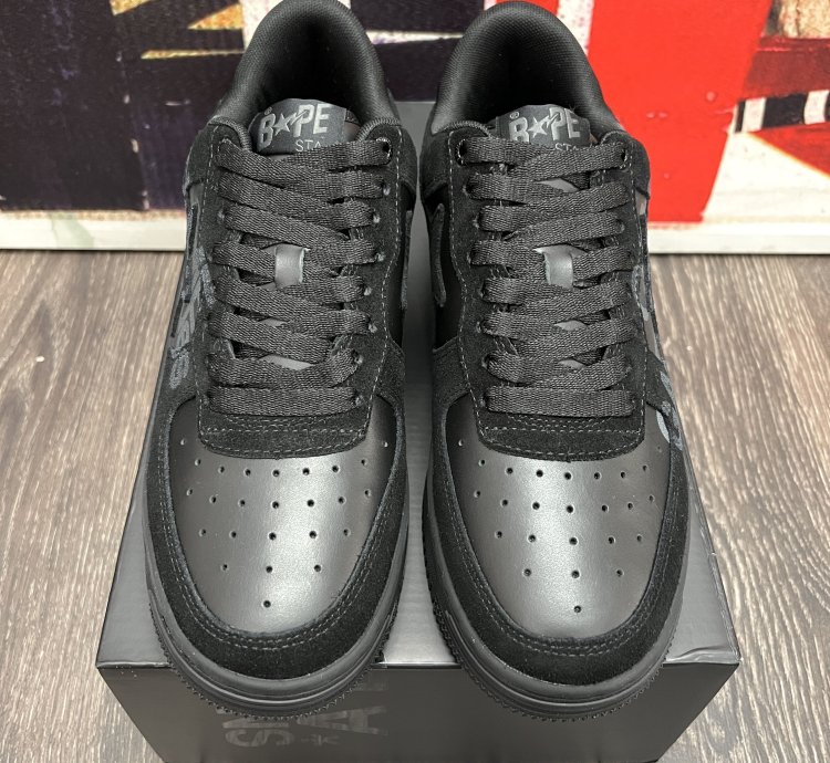 2022 Bape Comme Des Garcons CDG Osaka Bapesta Low Black