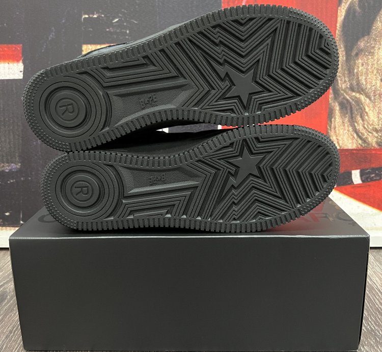 2022 Bape Comme Des Garcons CDG Osaka Bapesta Low Black