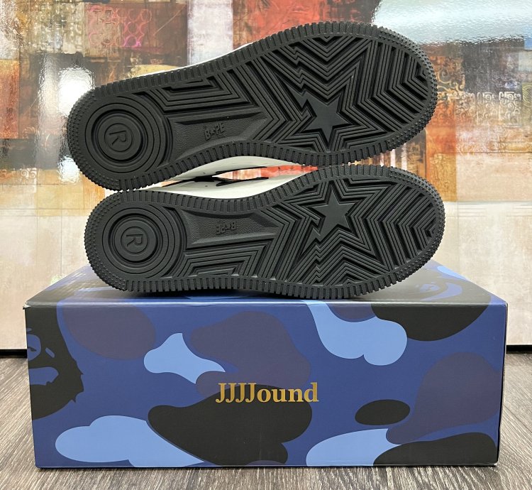 2023 Bape JJJJound Bapesta Low White Navy Blue