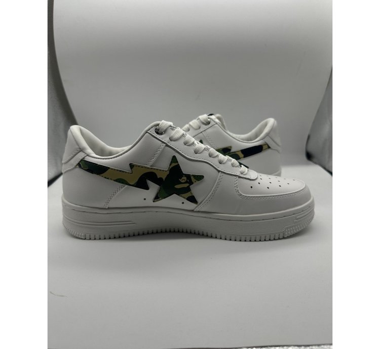 9 - Bathing Ape Bape Sta Low camo white green