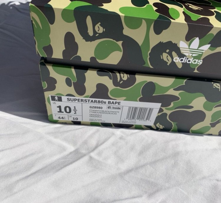 Adidas Bape Superstar 80s White Black