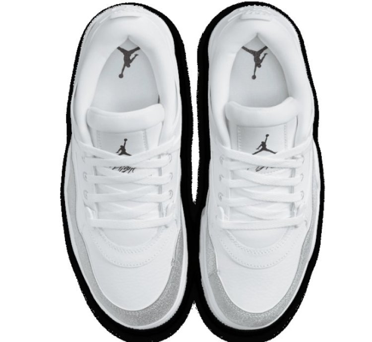 Mens Wmns Air Jordan 4 RM 'White Metallic Silver Glitter' HQ3441-111