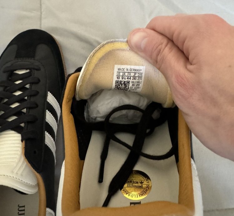 Adidas Jjjjound Samba MIG OG Black size 10