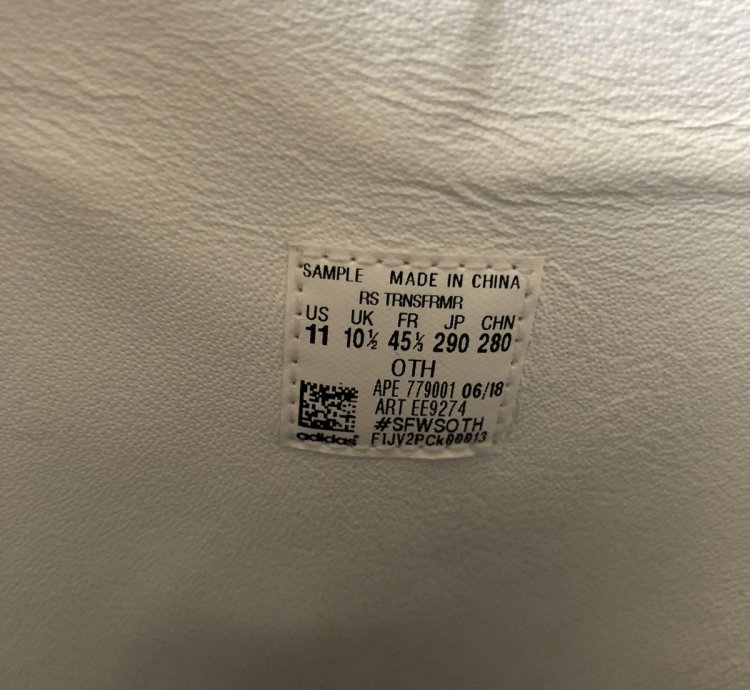 Adidas Raf Simons SS19 Ozweego Unreleased Sample Platform