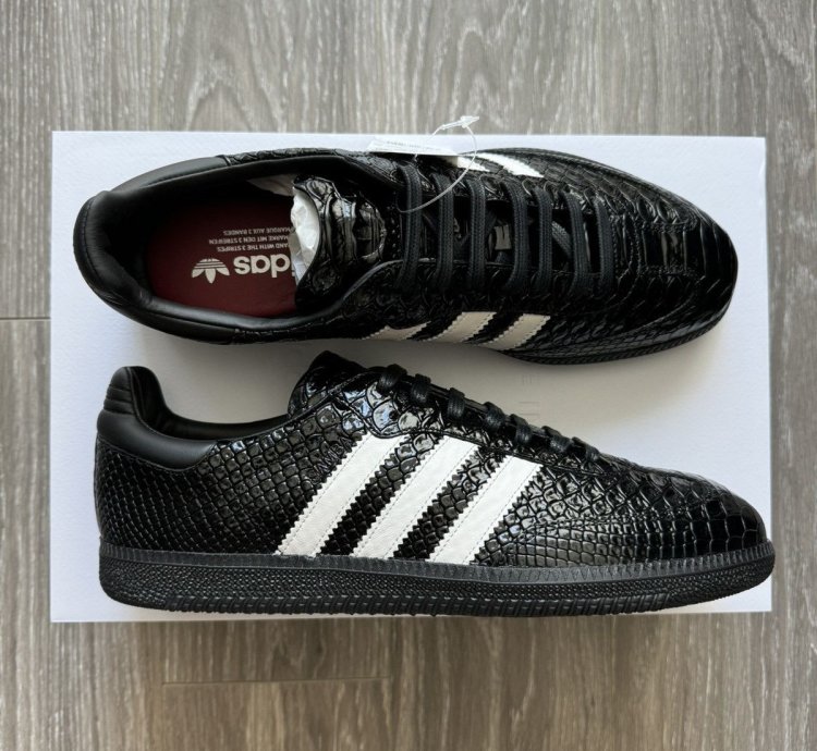 adidas Samba Made In Italy - Black Croc - Size 9