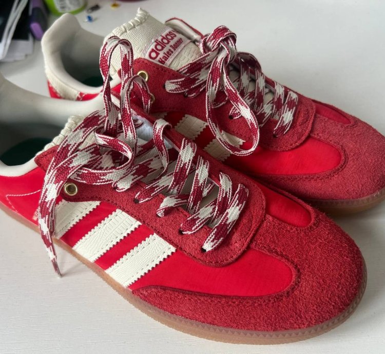 Adidas Wales Bonner Samba red panneled sneakers size 42