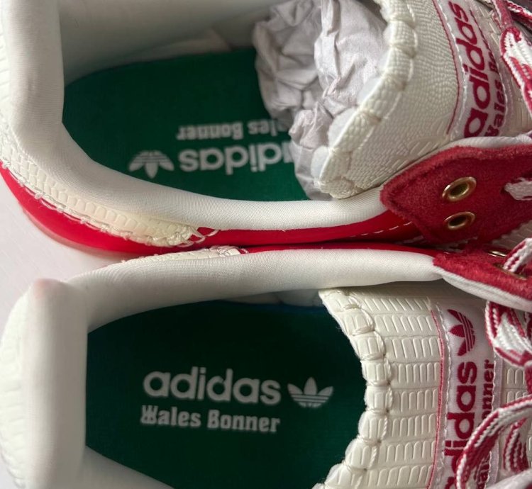Adidas Wales Bonner Samba red panneled sneakers size 42