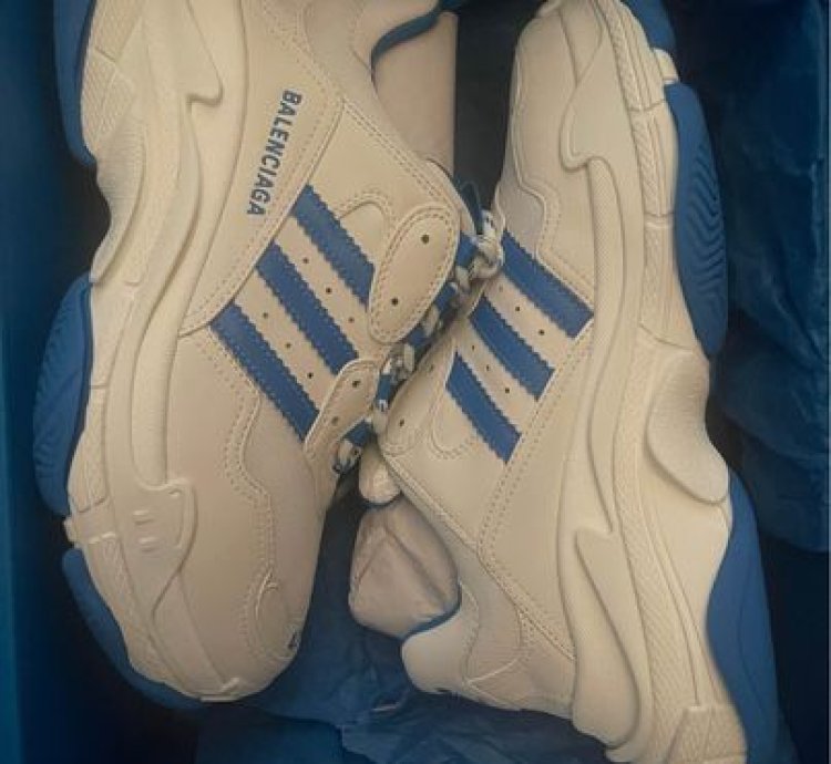 Balenciaga Adidas Triple White White Blue
