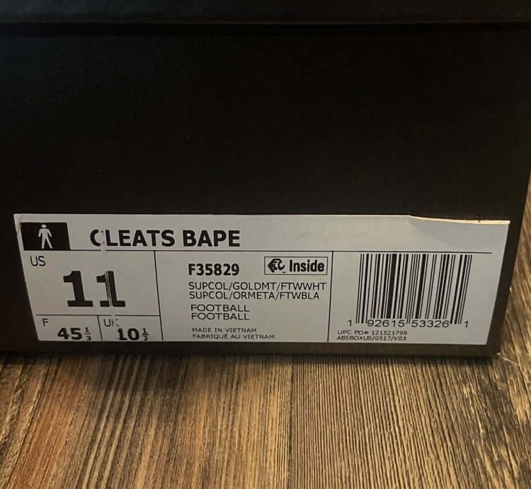 Bape Adidas football cleats