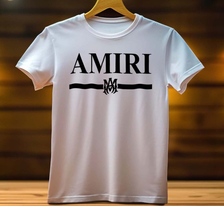 Amiri Line Logo Funny Mens Shirt Size USA