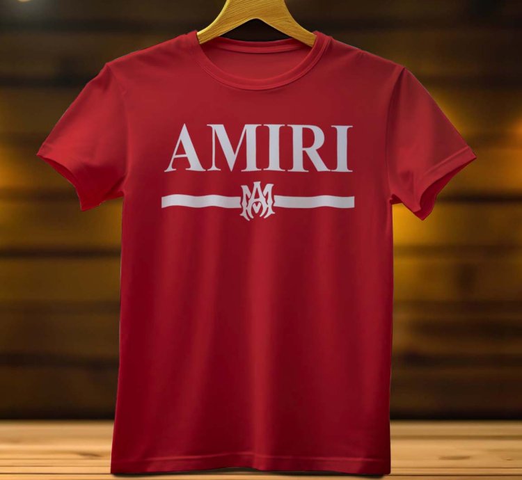 Amiri Line Logo Funny Mens Shirt Size USA