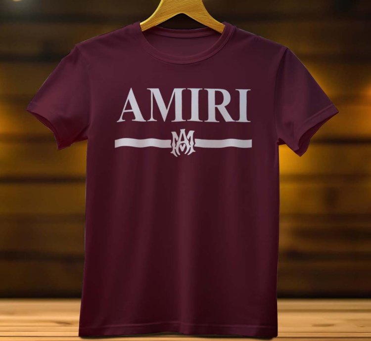 Amiri Line Logo Funny Mens Shirt Size USA