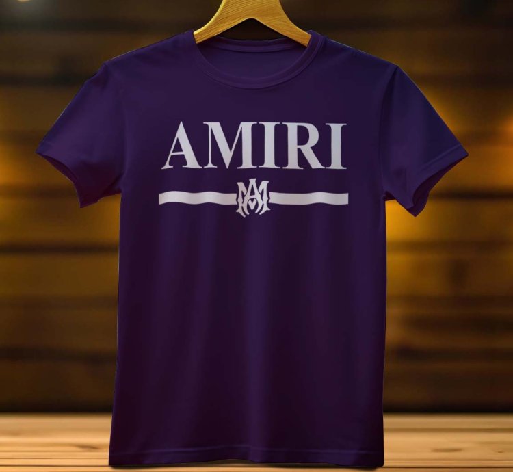 Amiri Line Logo Funny Mens Shirt Size USA
