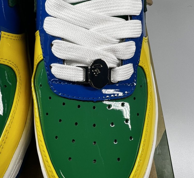 BAPE Bape Sta 1 Blue Yellow Green - Size 9 5