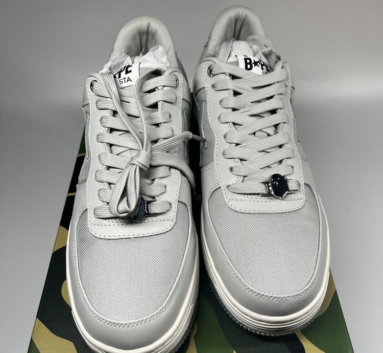 Bape Bape Sta 1 Text Code Camo Gray - Size 11