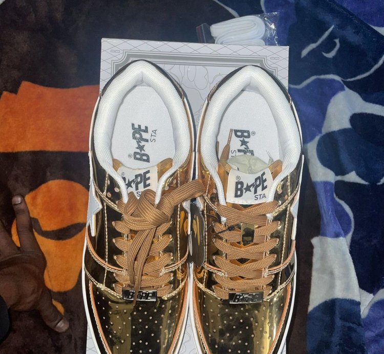 Bape Bapesta Gold Foot soldier
