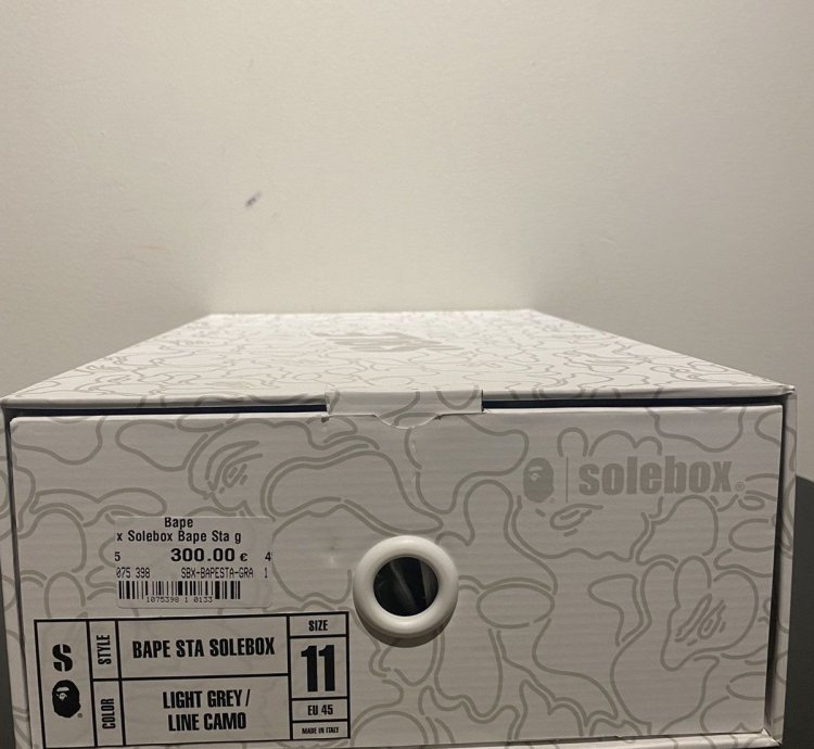 Bape Bapesta Solebox Light Grey