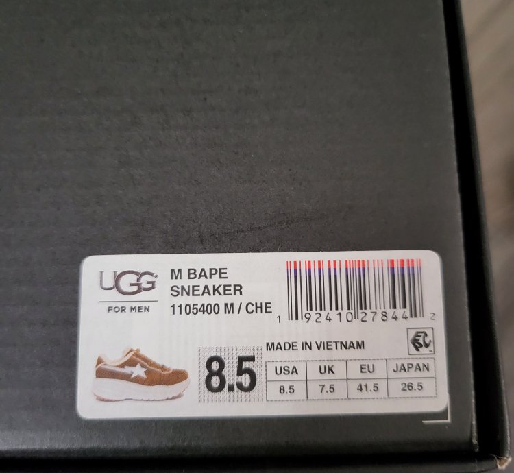Bape Bapesta Ugg Sz 8 5 New
