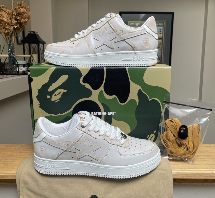 Bape Beige Sta 5 Sneakers