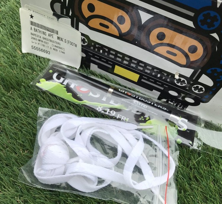 BAPE gostbusters Red patent leather
