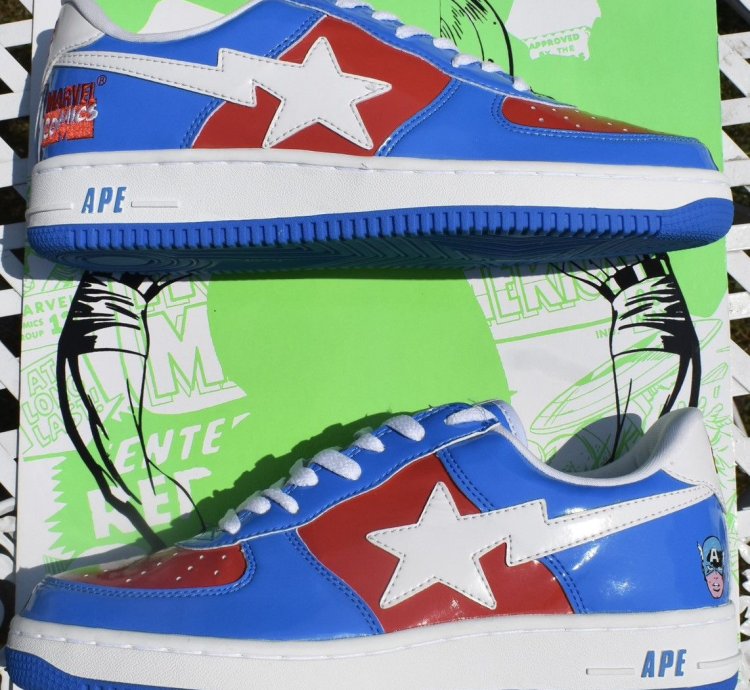 Bape Marvel Captain America Bapesta 2005