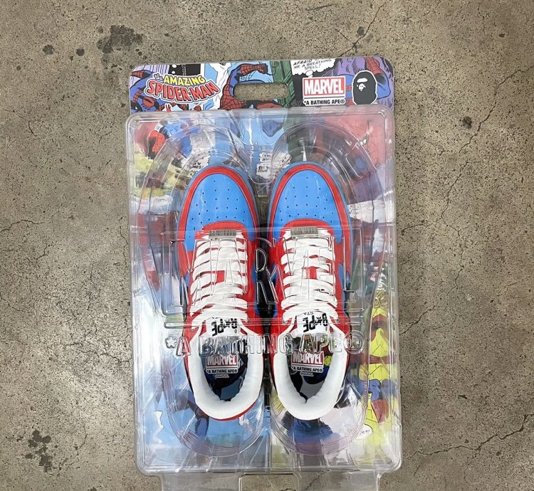 Bape Marvel Comics Spider Man Bapesta
