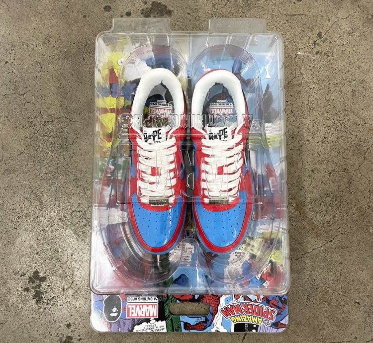 Bape Marvel Comics Spider Man Bapesta